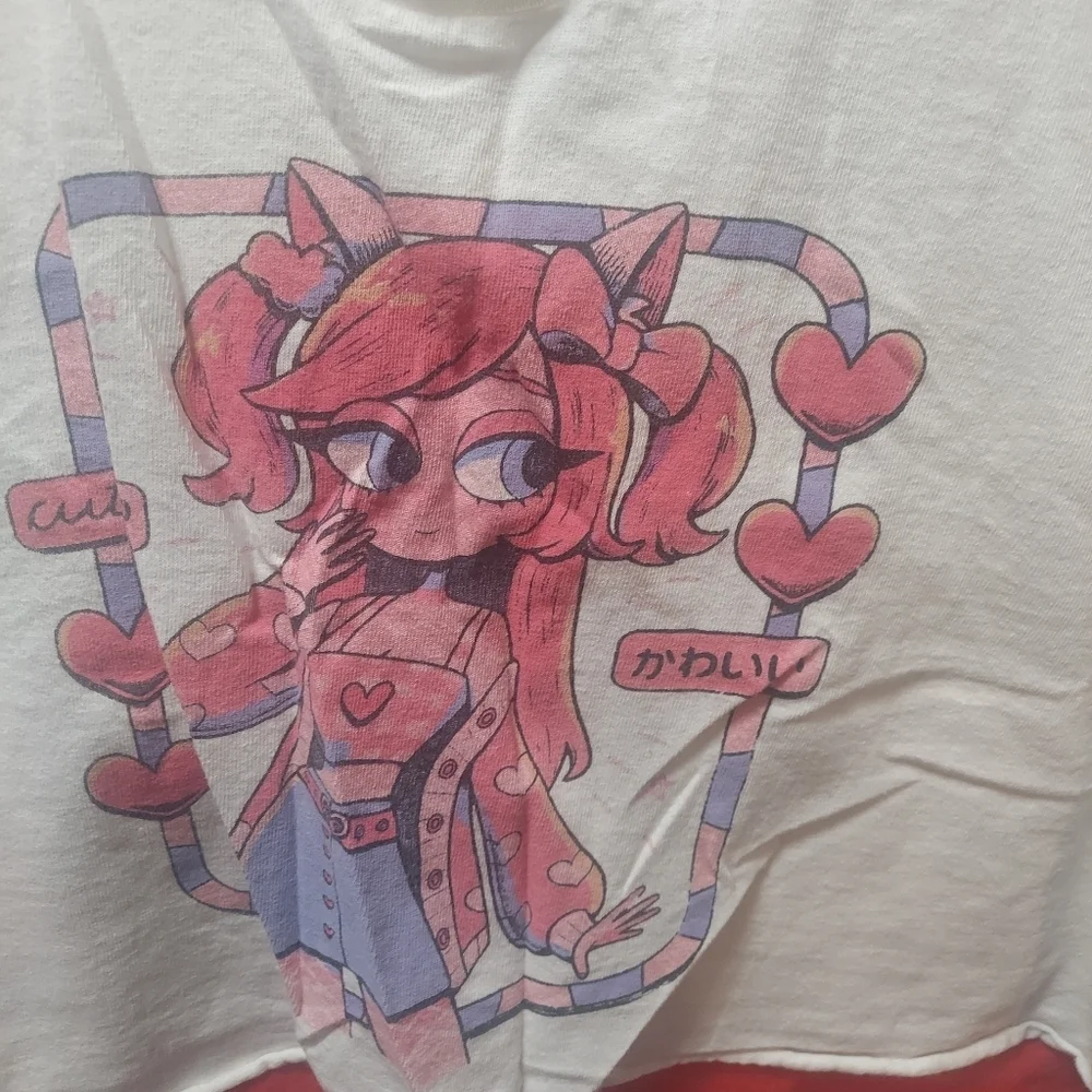 Thirty Single Women's Crop Tee Size X-Large with Character On front